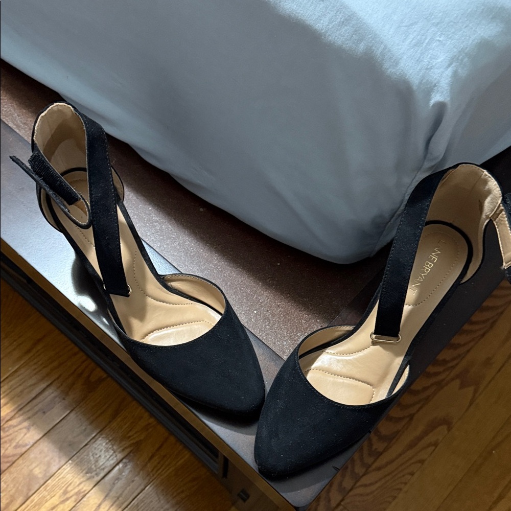Lane Bryant heels strap Black side 10W Black Heels New ankle strap Heels - Picture 16 of 16